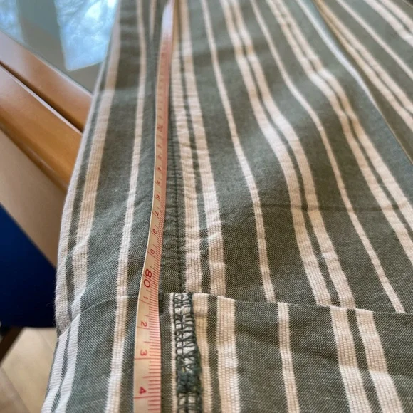 Tommy Hilfiger Dana Fit Capris green stripes size 6 - Picture 6 of 8